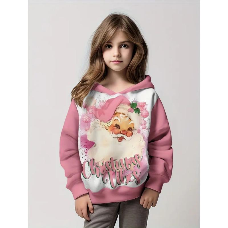 

Christmas Girl Clothes Cute Santa Claus 3D Print Fashion Hoodies Fashion Holiday Kids Tops Loose Comfortable Children s Clothing 100