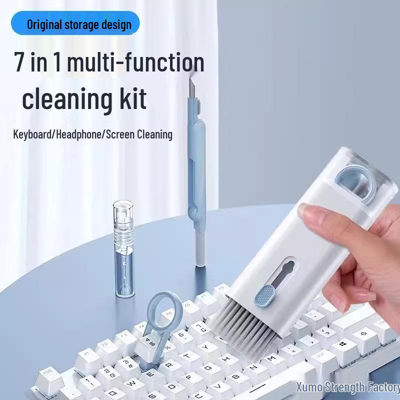 7-in-1 Multi-Functional Cleaning Kit: Keyboard Brush, Bluetooth Earphone Cleaner, Mobile Phone Screen & Keycap Cleaner