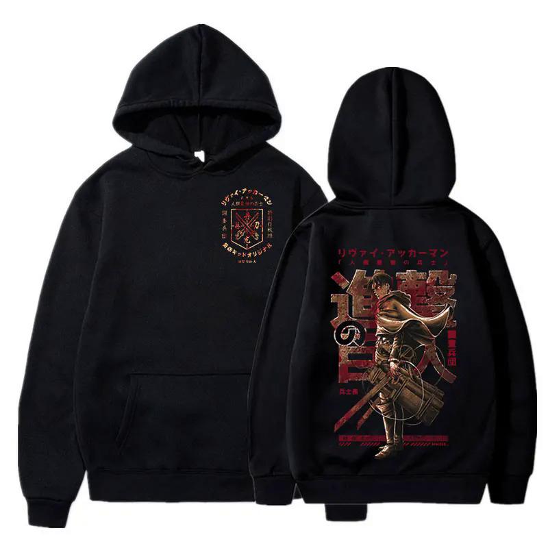 Bluza z kapturem Levi z grafiką Hot Anime Attack On Titan