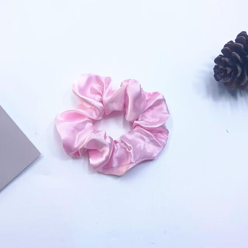 Flauschiger Satin-Haargummi: Einfarbiger, nicht-schädigender Spitzenkopfschmuck für Frauen