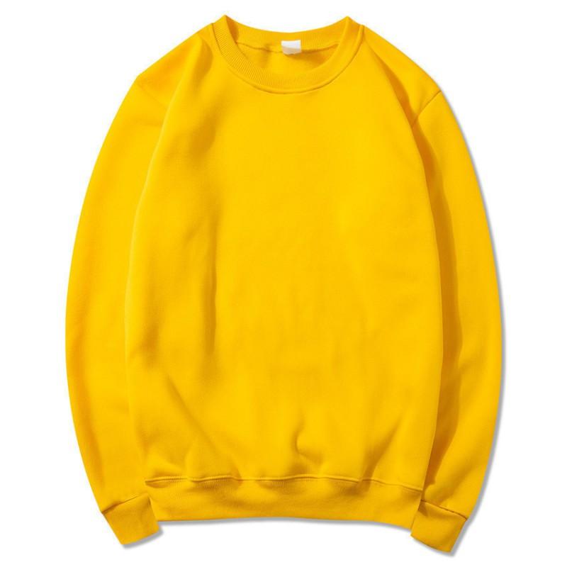 Unisex Fleece Sweatshirt Casual Sports Pullover Solid Color Long Sleeve Top Men Women