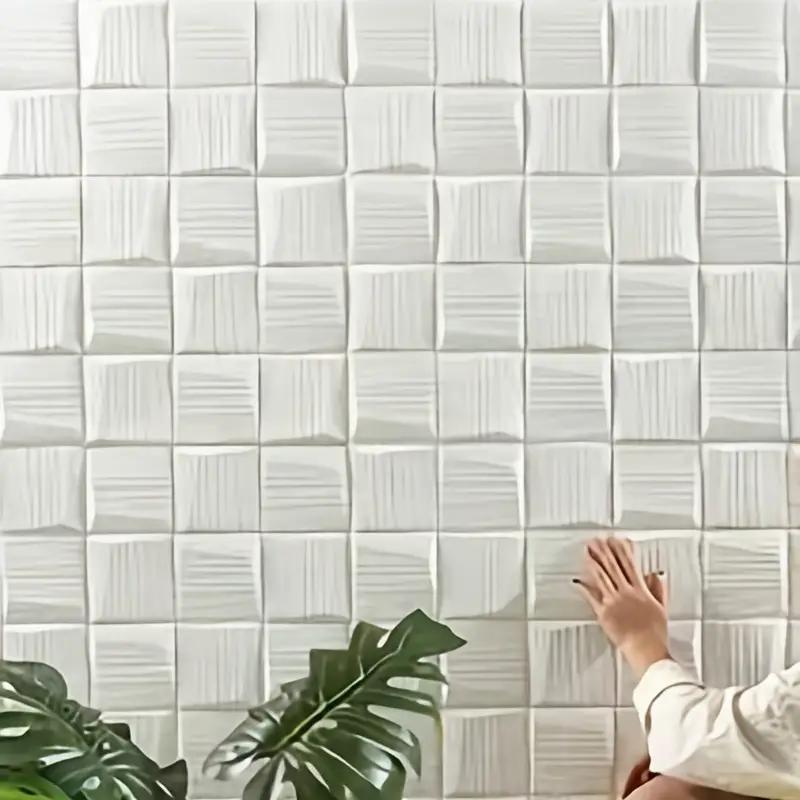 35*35cm 3D Stereo Kendinden Yapışkanlı Duvar Çıkartmaları Su Geçirmez Yatak Odası Oturma Odası Arka Plan Dekorasyon Duvar Kağıdı