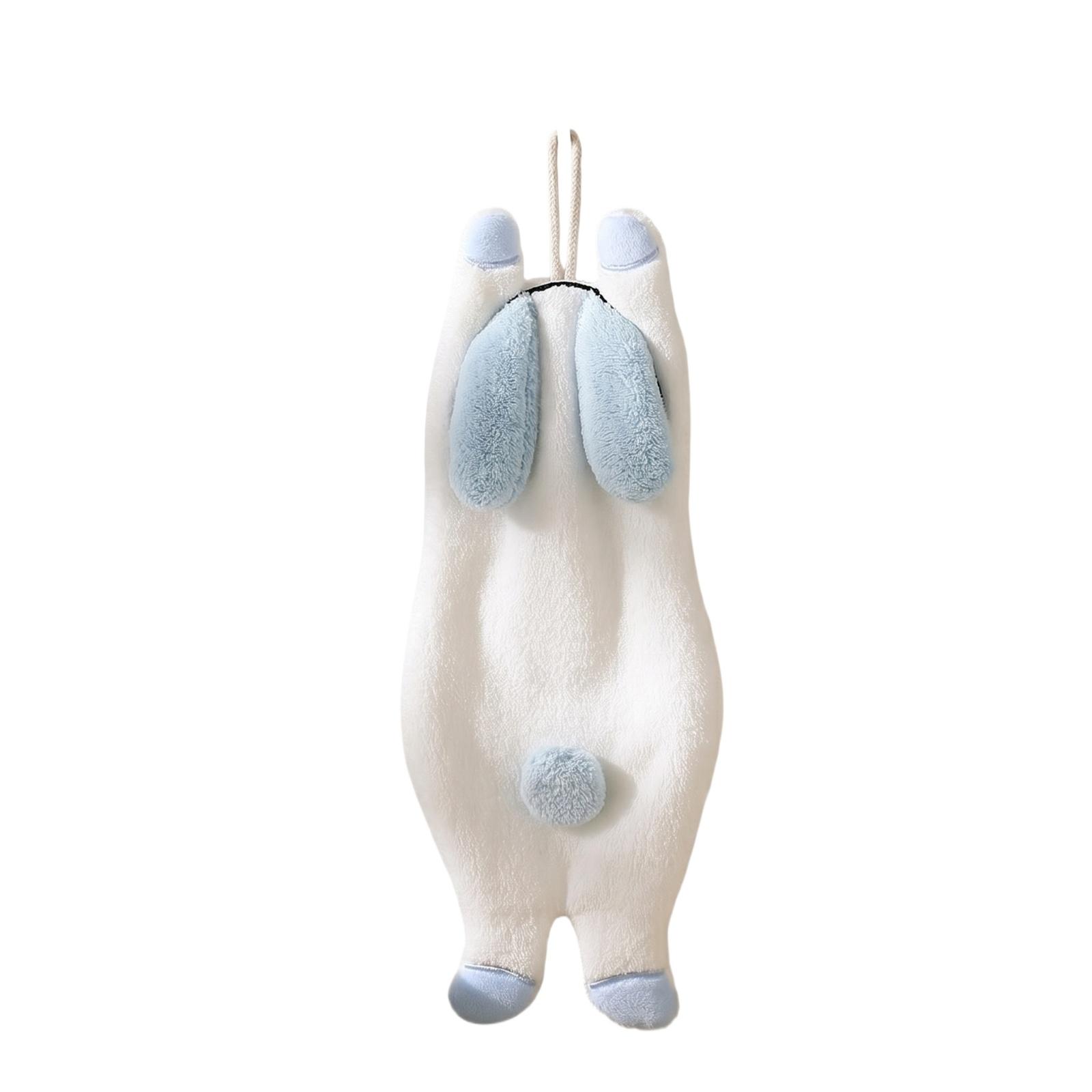 

Animal Back Design Coral Fleece Hand Towel Soft Absorbent Hanging Washcloth for Kitchen Bathroom Office Use One Size