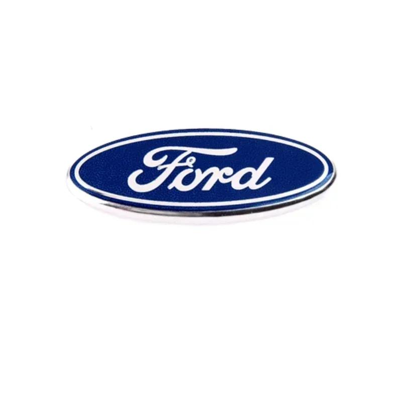 58x22mm Alloy Auto Steering Wheel Emblem Sticker for Ford Fusion Ranger Ecosport Fiesta Kuga Edge Focus Mk4 Mondeo Escape ST GT
