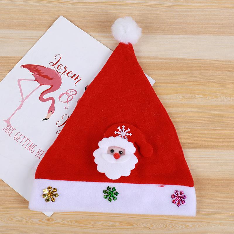 Christmas Gift Christmas Decal Cartoon Christmas Hat Santa Claus Snowman Fawn Glowing Hat Party Decoration
