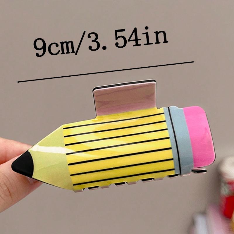 1 szt. Duży 9 cm/3,54 cala Spersonalizowany Ciekawy Klips do Włosów w Kształcie Ołówka, Modny Wszechstronny Wysokiej Klasy Elegancki Elegancki Dodatek do Włosów