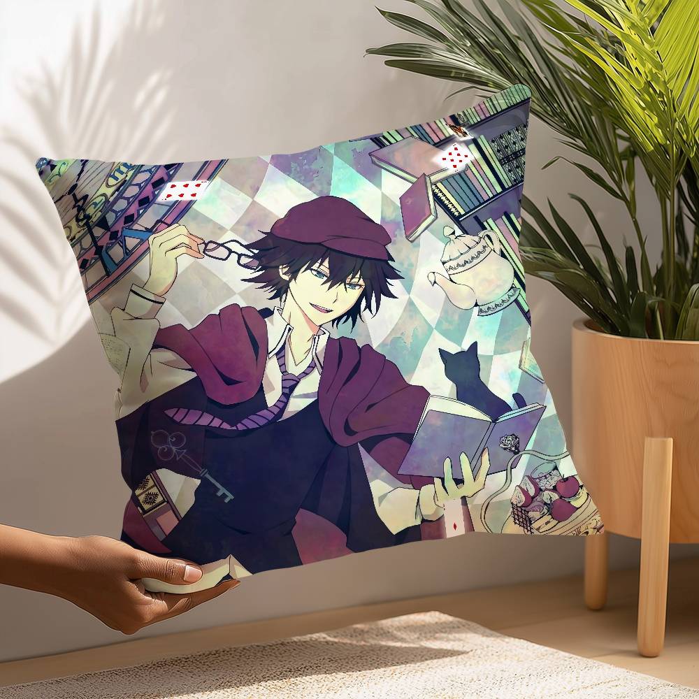 Bungo Stray Dog Edogawa Ranpo Pillow Case Plush Fabric Soft  Pillowcase Double Sided Print Cushion Cover Household Gifts