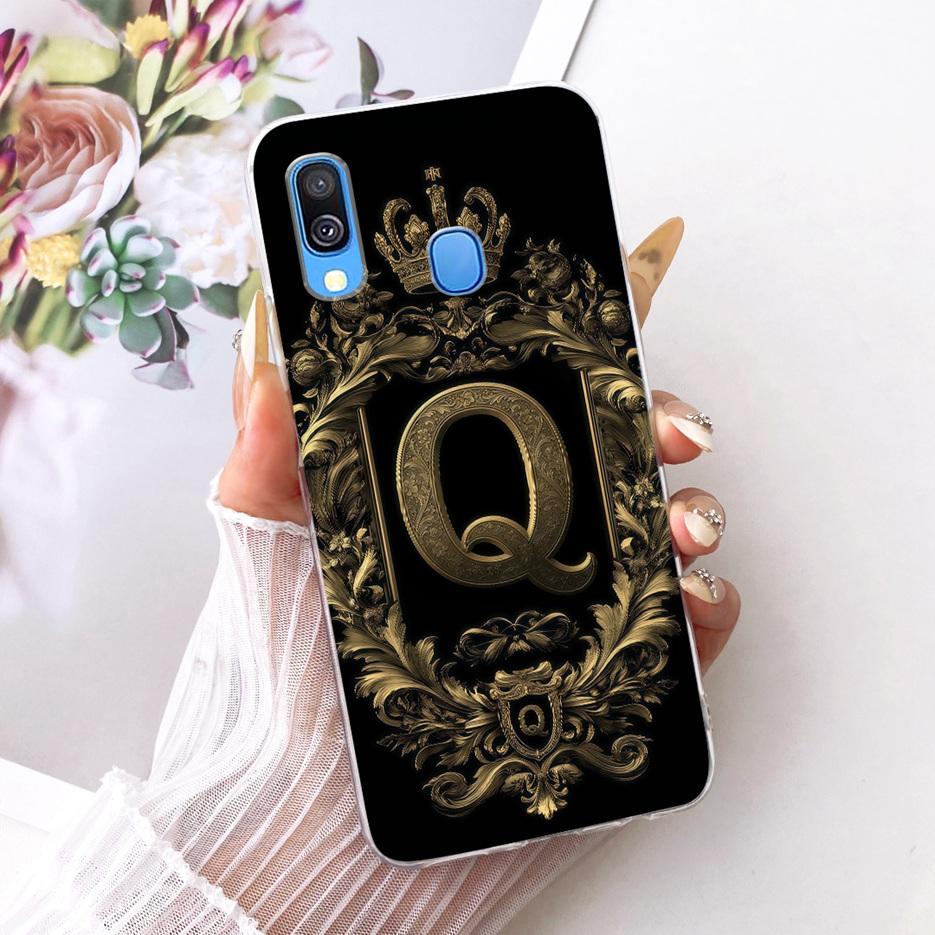 For Samsung Galaxy A40 Case SM-A405F Luxury Crown Letters Cover Soft Slim Phone Case For Samsung A40 A 40 GalaxyA40 Fundas Coque
