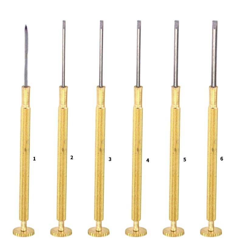 Copper Handle Screwdriver Set With Stainless Steel Tips For Watch And Eyeglass Repair Precise Tools