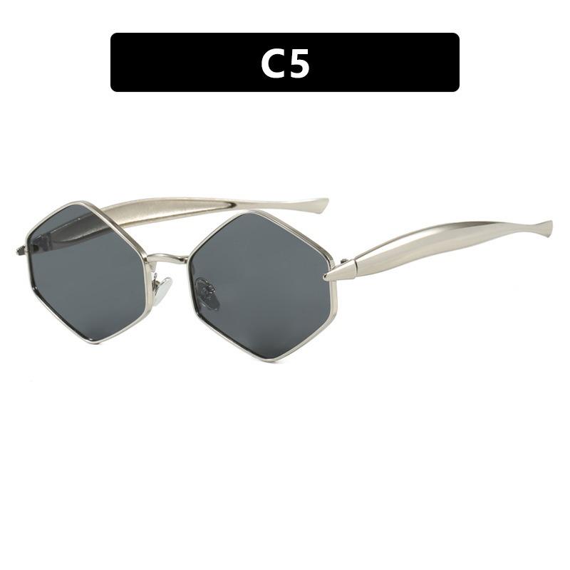 New Diamond Sunglasses European and American Retro Sunglasses Advanced Hong Kong Style Concave Shaped Sunglasses
