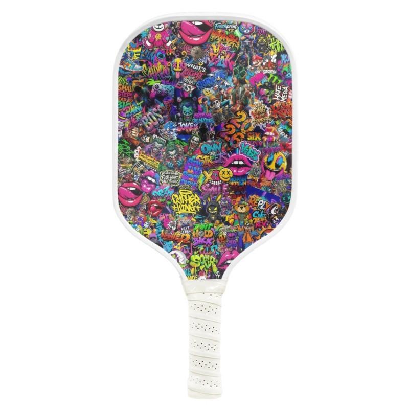 Pickleball Paddle Fiberglass Digital Print Adult Outdoor Sports Trendy Unique Design