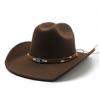 Cowboy Style Decoration Western Denim Felt Top Hat Outdoor Travel Warm Hat Tide