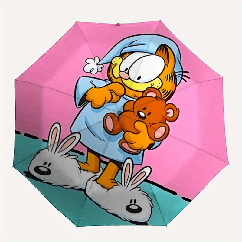 

1pc Garfield Automatic Umbrella - 8-Rib Foldable Design, Outdoor Adventures, and Family Celebrations, Durable Canopy Material yy250827135