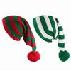Christmas Knitted Wool Hat Winter Thickened Warm Hat Hairball Long Tail Hat Witch Hat Ladies Hat Christmas Gift Decoration