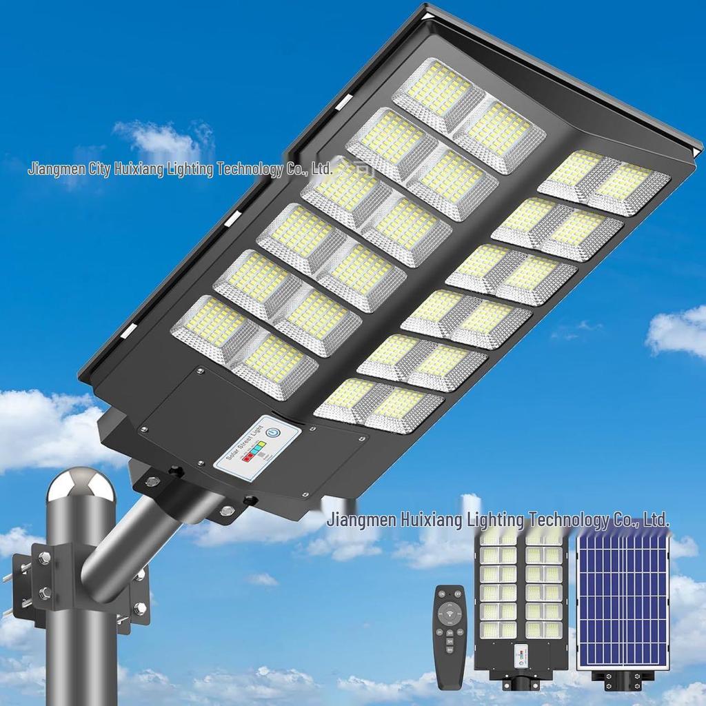 Remote-Controlled Double-Sided Solar Street Light: Waterproof, Luminous Outdoor Wall Light with Induction Sensor
