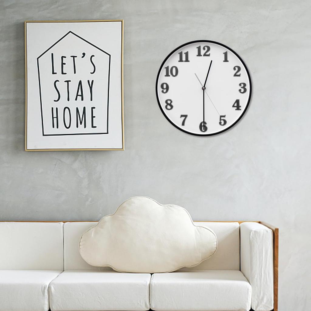 ibasenice Clock Parts, Numbers, Set of 6, Arabic Numerals, Roman Numerals, Plastic, Wall Clock Dial Replacement, Repair, DIY Parts
