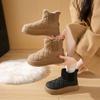 Fleece High-top Socks Boots Women's 2025 Winter New Student Ins Trend Korean Version of Thermal Casual Cotton Shoes K2903