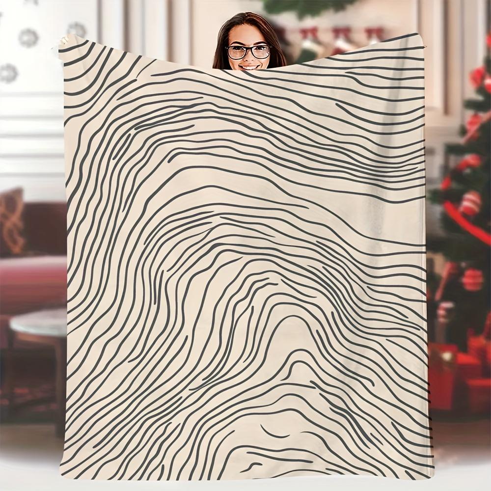 

Extra Large Cozy Blanket 60x80 Inch - Scandinavian Minimalist Design, Soft Iron Gray on Sand Print, Machine Washable for Sofa 75x90cm28x35in