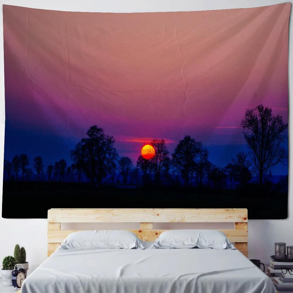 Bedroom Living Room Wall Tapestry Home Decoration Aesthetics Landscape Wall Mounted Background Poster Mural Hanging Cloth
