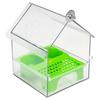 Pull-Out External Parrot Feeder with Water & Food Dish - Mess-Free Hanging Bird Feeder for Outdoor Use"