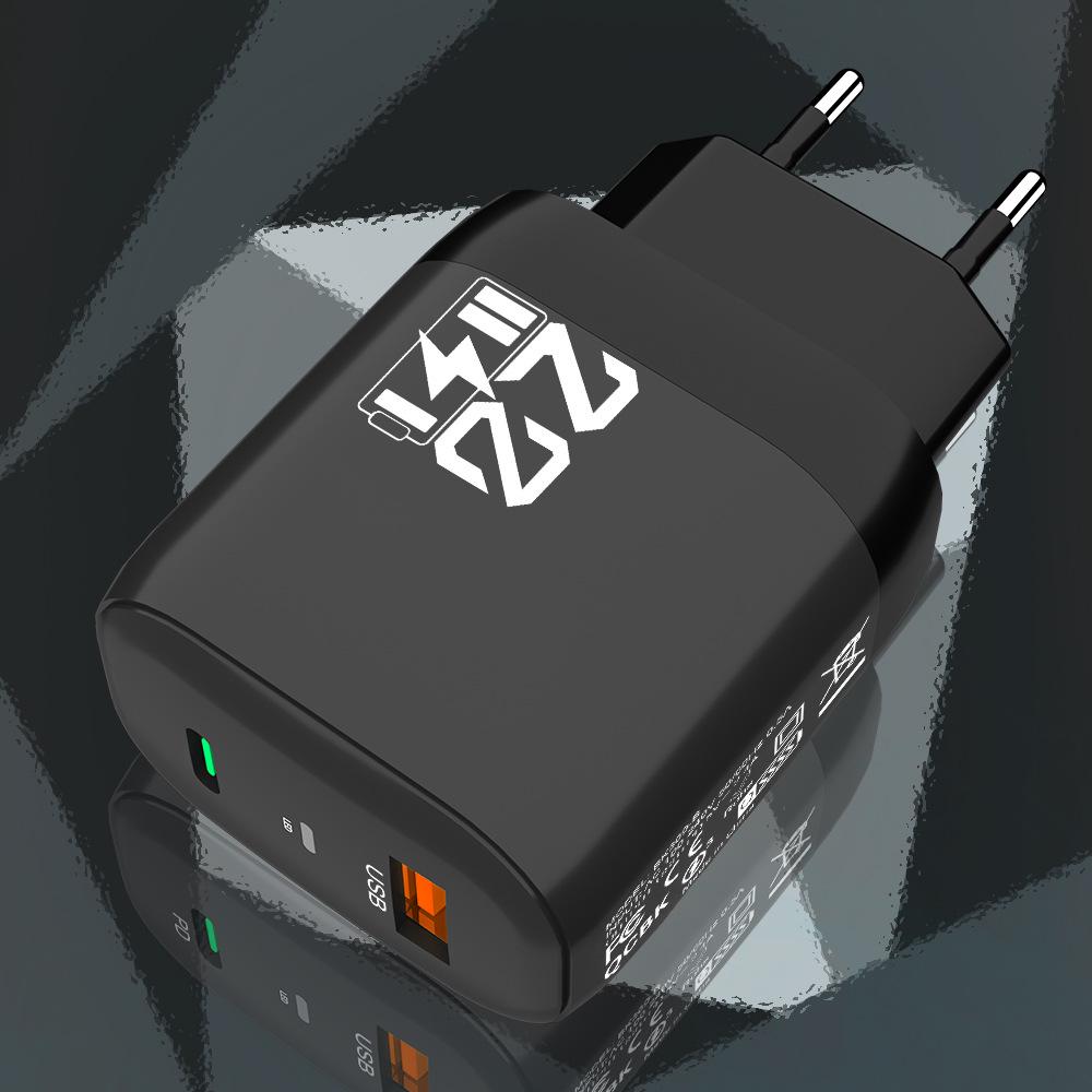 2.4A Dual USB Charger with 2-Port Head, US/EU/KR/UK Compatible, Travel Charger