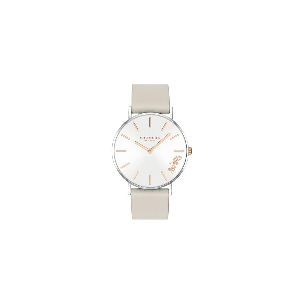 Coach Perry Women s Watch White Dial Beige Leather Strap 14503116