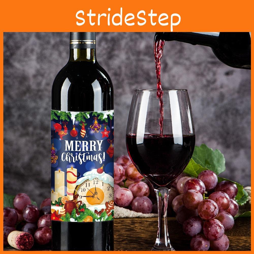 Party Beverage Christmas Bottle Stickers Snowman Holiday Supplies Decoration