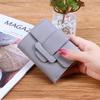 Thin Pouch Money Bag Card Holder Short Hasp Fold-over Purses PU Leather Wallets Coin Purses Women Wallets