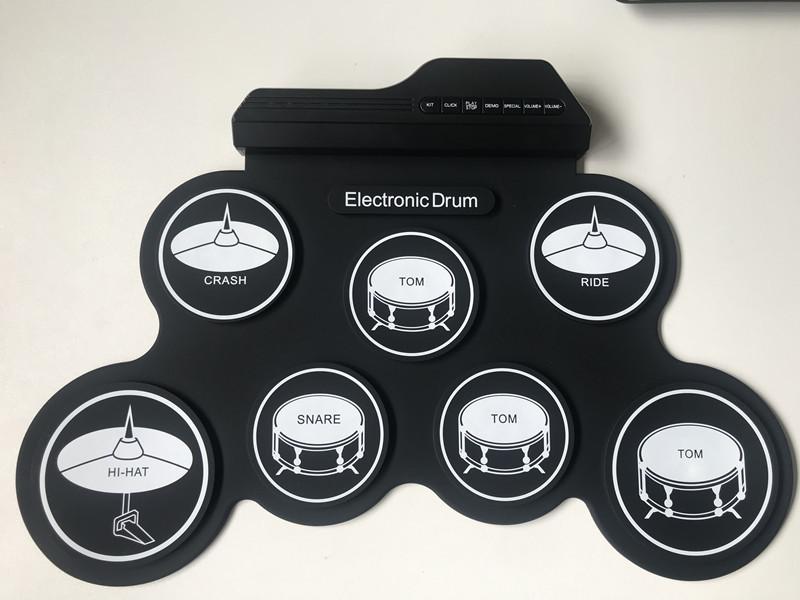 

Портативная USB электронная барабанная установка iWord - Складной силиконовый пэд для практики джазовой игры на барабанах