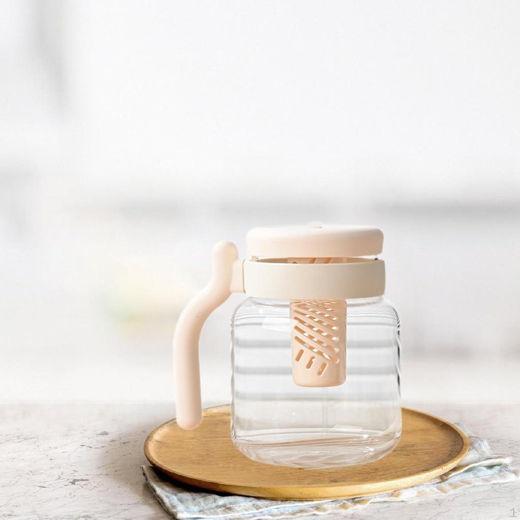 Glass Tea Cup with Infuser Mug 950ml Drinking Cute Leakproof Clear Bottle