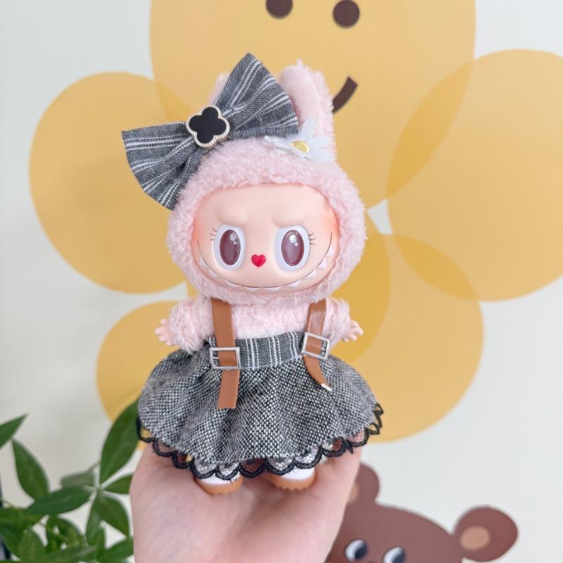Clothes Only] For 17cm Labubu I II Idol Dolls DIY Accessories Gifts Korea Kpop Exo Idol Dolls Overalls Clothing Cute Mini Plush Doll'S Clothes
