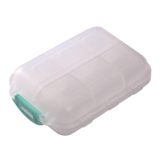 Pill Storage Box Double Layer Foldable Moistureproof 12 Grids Mini Portable Pillbox Dispenser Home Supply
