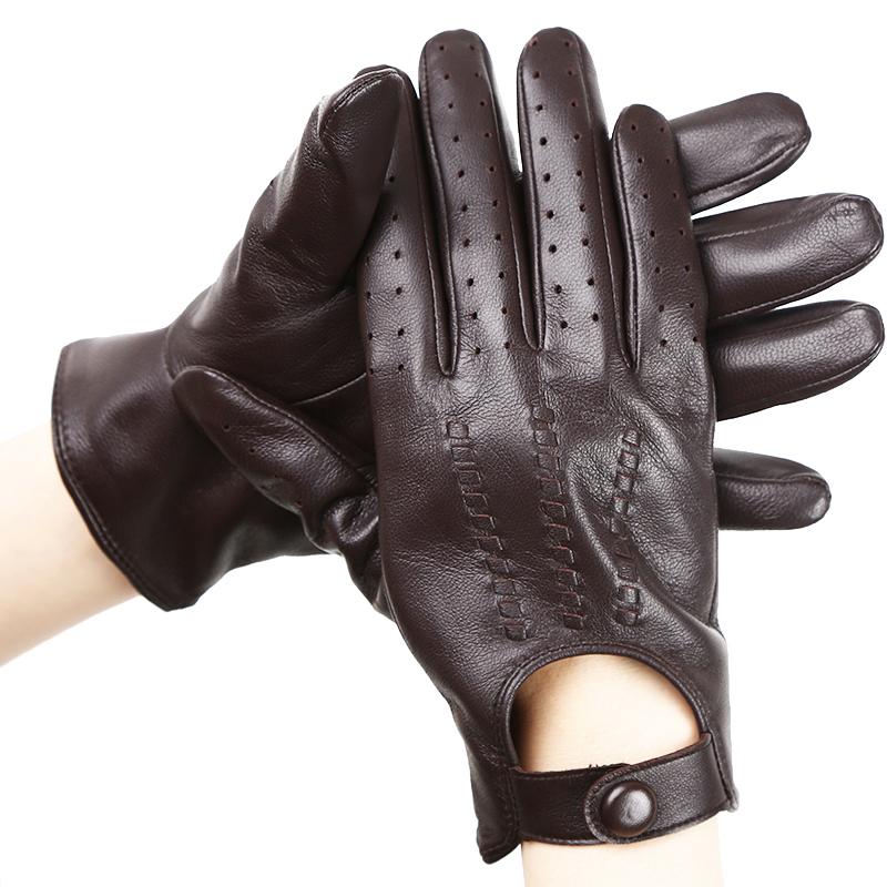 High Quality Men's Gloves Sheepskin Warm Winter Fashions Touch Screen Leather Gloves 2003