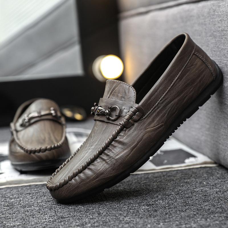 One-Pedal Loafers Summer Lazy Dress Soft-Soled Single Shoes Men'S Trend High-End Low-Top British Men'S Shoes