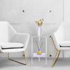 Acrylic Table with Clear Top Elegant Living Room Furniture Transparent Storage Rack for Office or Residential Use