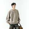 Unisex Trendy American Letter Embroidery Hoodie, Heavyweight & Washed, Perfect for Couples & Students in Autumn.
