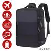 Men's Women's Travel Laptop Backpack for Suitcase Luggage for Plane Work School 45X30X20Cm Alogy Unisex Black