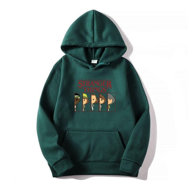 2025 Kids European & American STRANGER THINGSKAT Cartoon Fleece Hoodie for Autumn/Winter