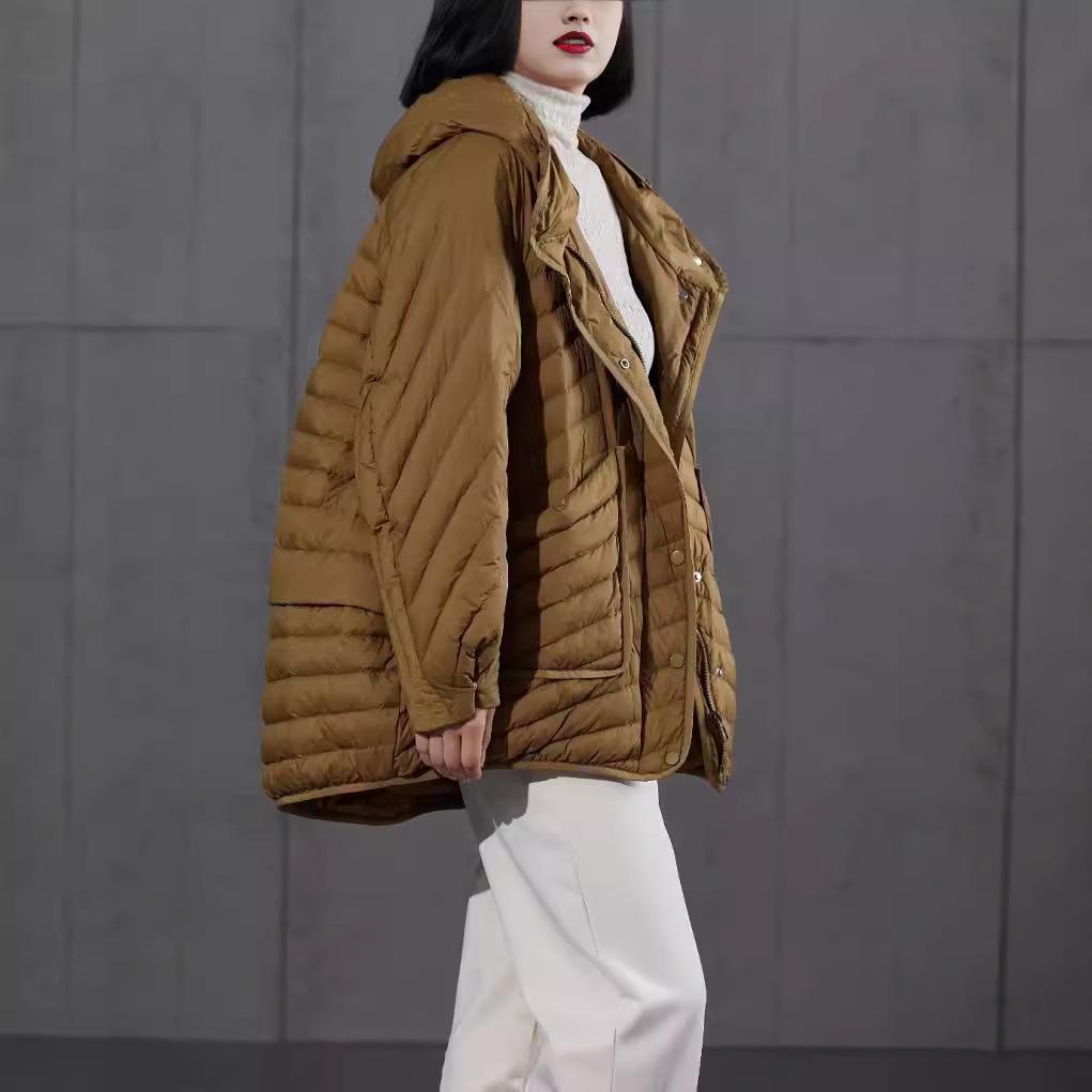 Winter Ultra Light Puffer Jacket Women 90% White Duck Down Coat Loose Hooded Casual Parkas Windproof Basic Outwear