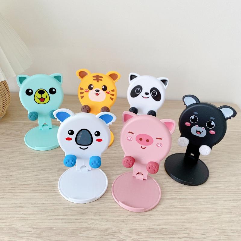 Cute Cartoon Rotating Portable Phone & Tablet Stand: Adjustable Folding Support for TV & Live Streaming