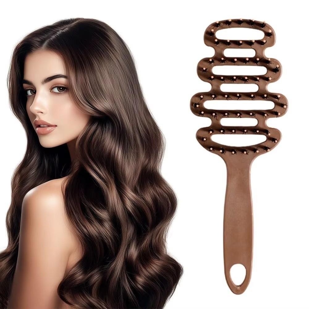 Anti-static Boar Bristle Hair Brush Plastic Scalp Massage Comb Hair Massage Brush  Wet or Dry Use