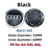 60/61/68/69/77MM 4pcs Car Wheel Center Hup Cap Cover for AUDI A4 A6L A7 A8 A3 A5 A6 S3 S4 Q3 Q5 Q5L Q7 Modification