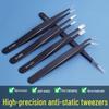 LongMaZu ESD-15 Anti-static Bent Tip Tweezers