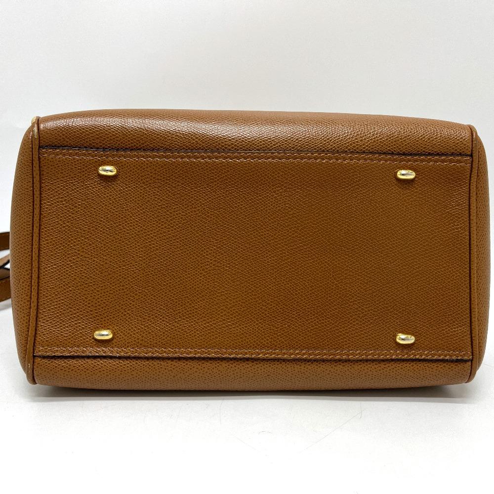 Celine 2WAY Bag Hand Bag Shoulder Bag Leather Brown/GoldHardware