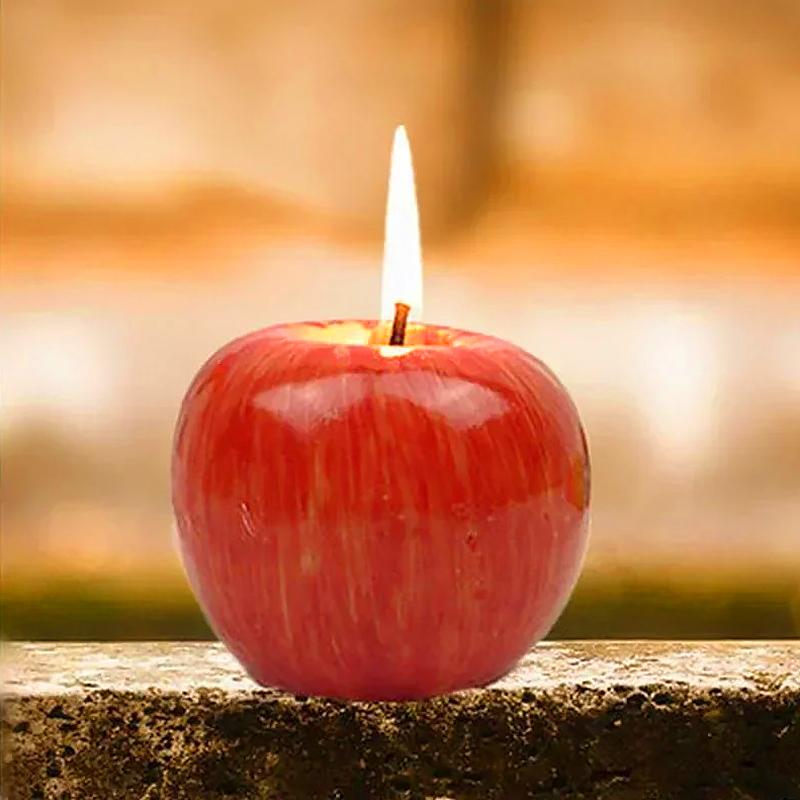 1PCS Red Apple Candle Christmas Gift Christmas Candle Fruit Candles Wedding Gifts Birthday Candle