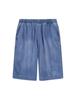 Enbiei Short Elastic Denim Pants Indigo