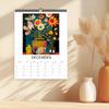 1pc 2026 Wall Calendar Artistic Abstract Floral Design, 12 Unique Illustrations, Perfect Gift for Birthdays Christmas New Year