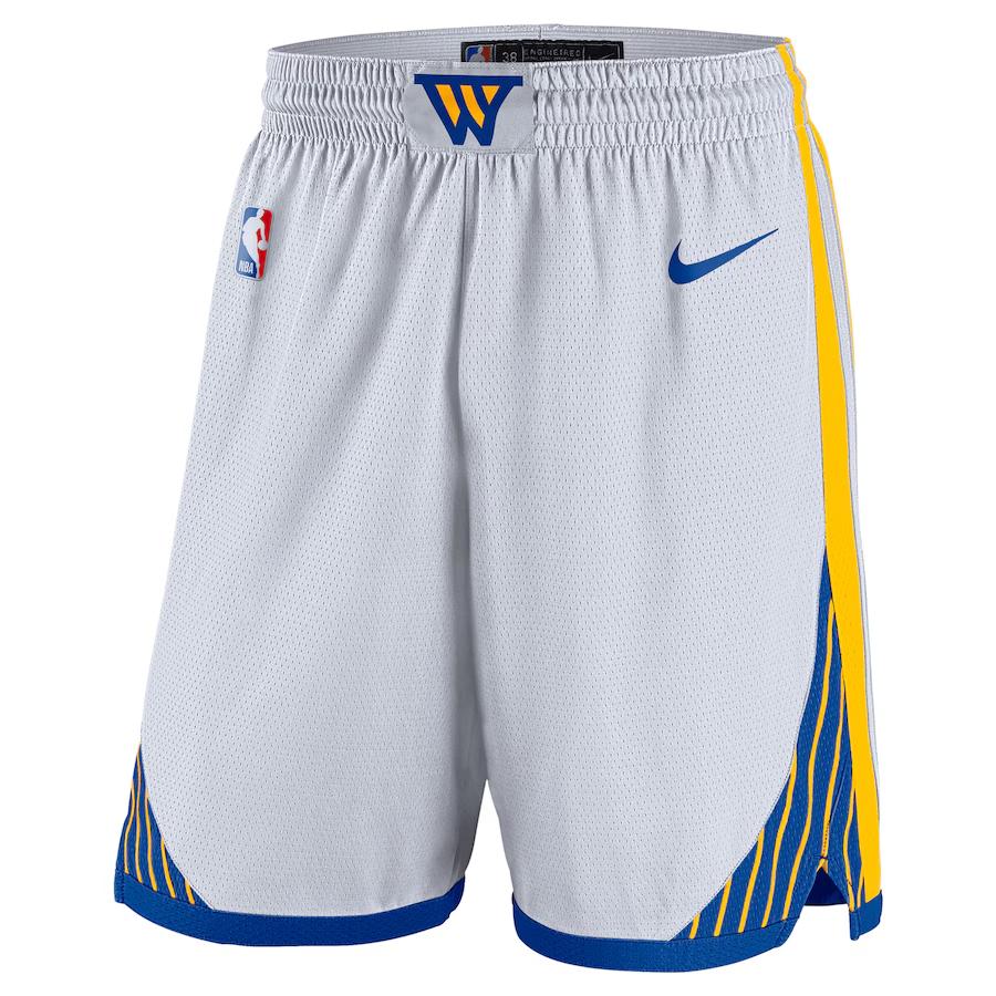 

Nike X NBA Collaboration Swingman 2024/25 Warrior FA24 эластичные удобные баскетбольные шорты с надписью унисекс шорты белые FQ4108-100 XL