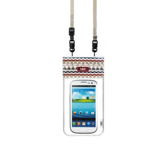 Japanese Bikit Fashion Waterproof Smartphone Pouch with Neck Ethnic BK3796 [Official Distributor] Strap, Pattern,