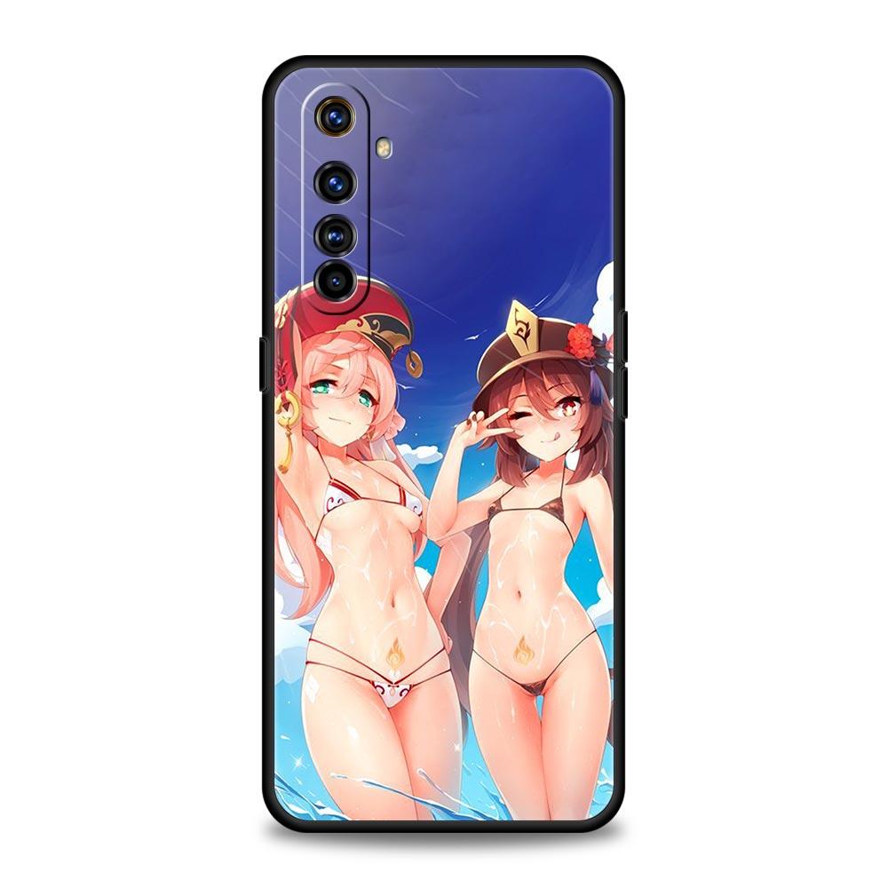 For Realme 10 9 8 5G 7 6 GT2 Pro Plus 9i 8i C21 C11 C25 C35 Genshin Impact Sexy Girl Phone Case For Realme GT Neo 2 3 3T Cover